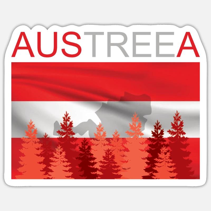 Austreea Austria Austrian saying Austria - Sticker size S (10 x 10 cm) - white matte