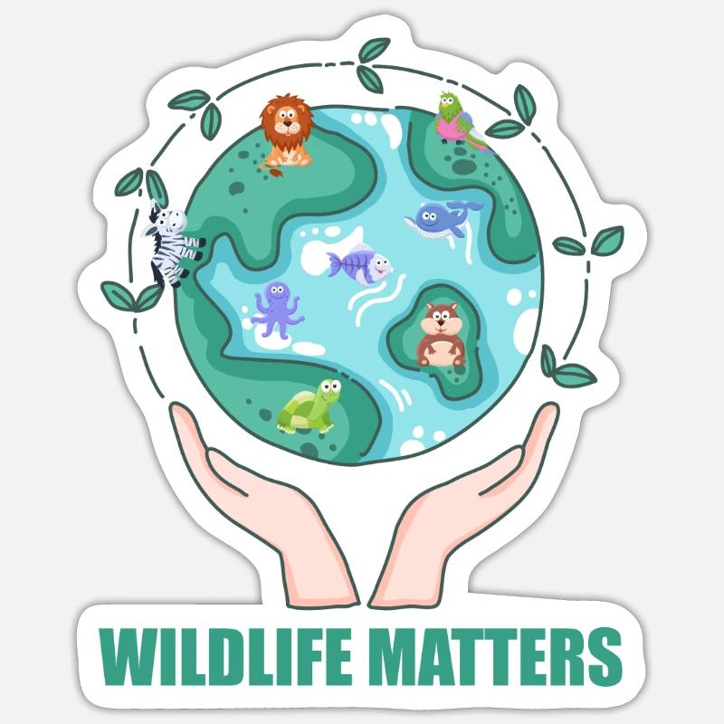 funny conservation environment gift idea Sticker size S (10 x 10 cm)