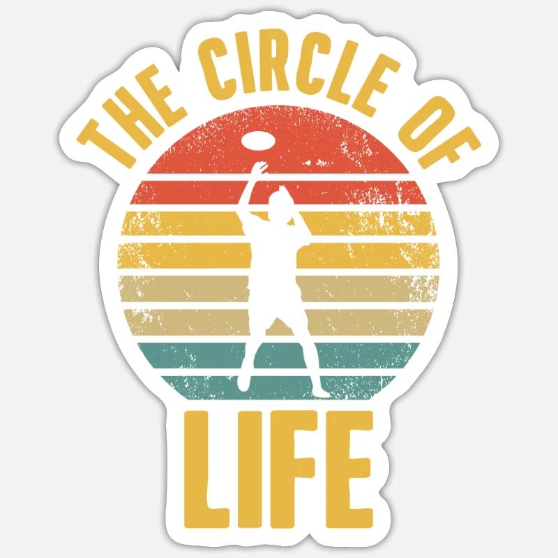 Frisbee - Sticker size S (10 x 10 cm) - white matte