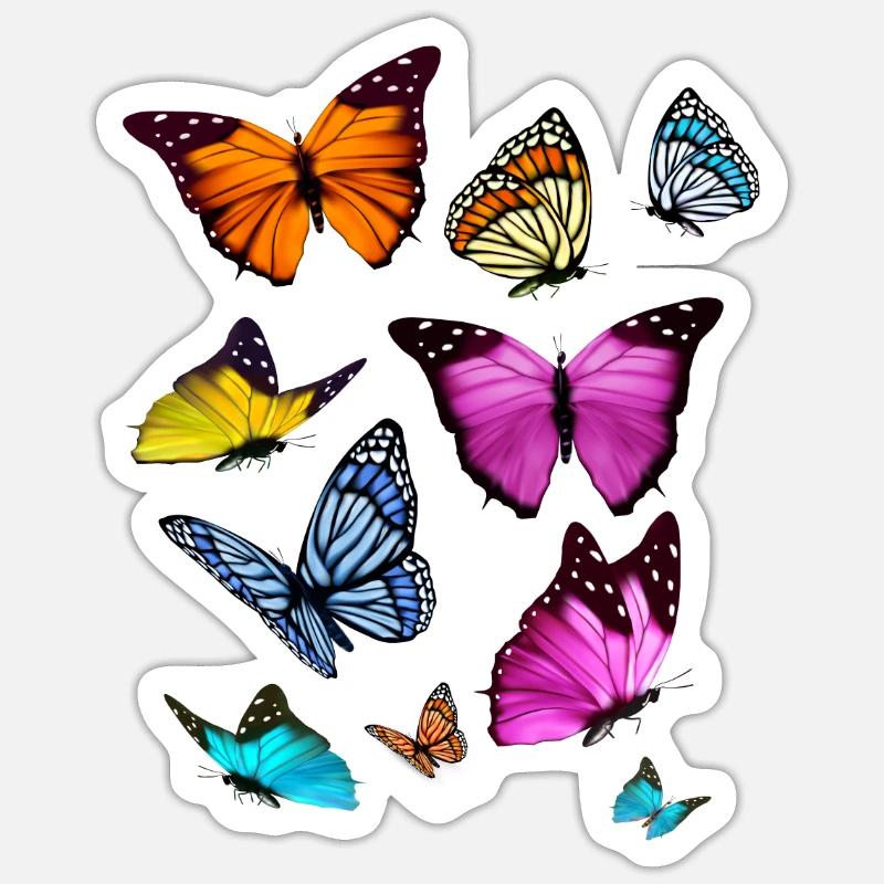 Espèce de papillon Insecte papillon Sticker taille S (10 x 10 cm)