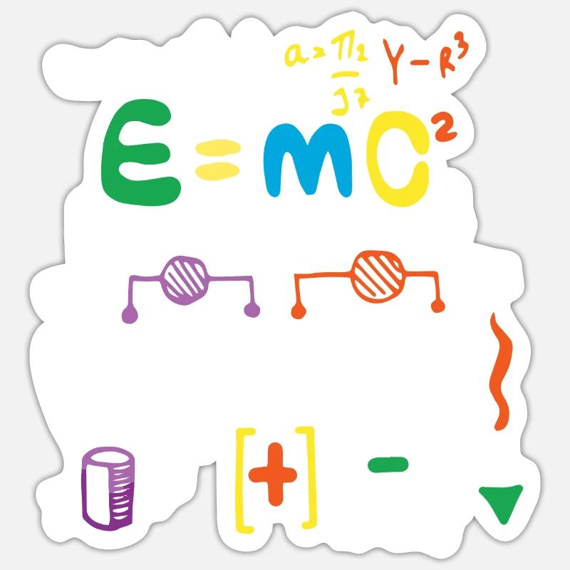 Formule de relativité physique Sticker taille S (10 x 10 cm)