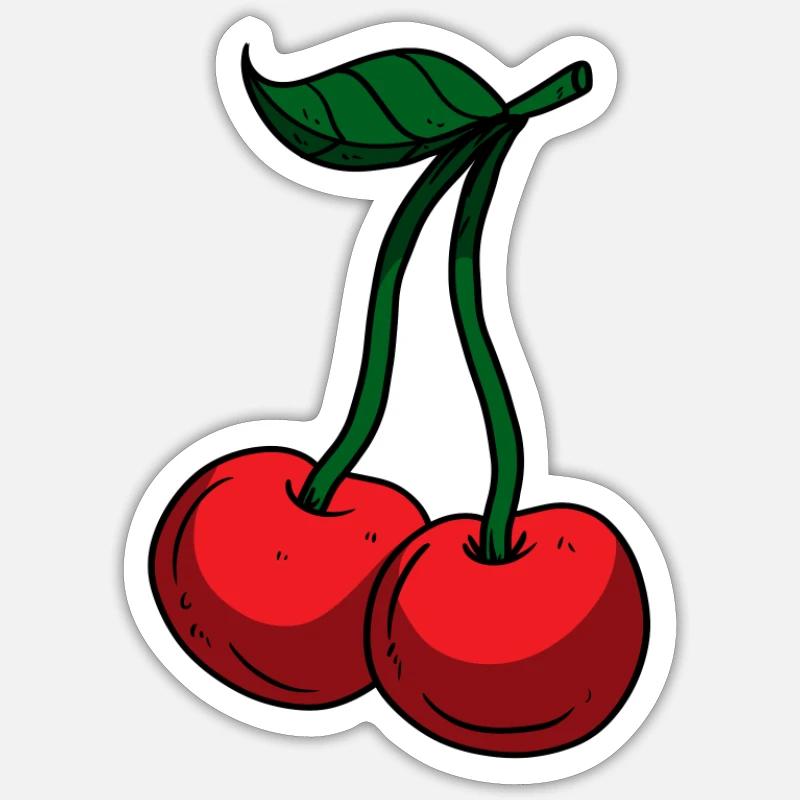 Kirsche Sticker Größe S (10 x 10 cm)