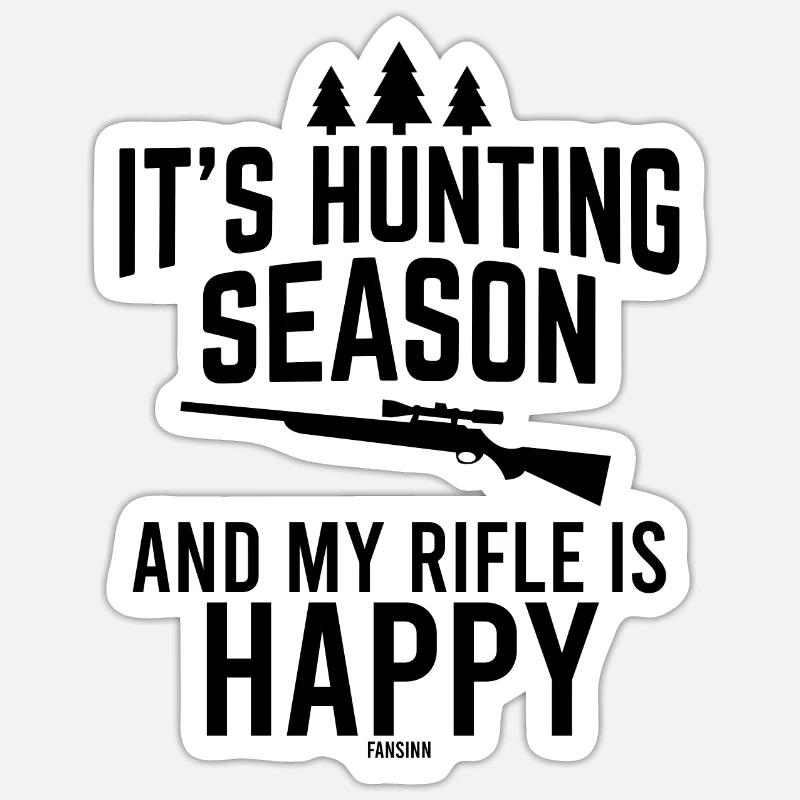 hunt hunter gift - Sticker size S (10 x 10 cm) - white matte