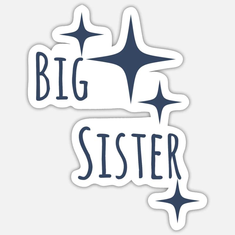 Hermana mayor - Sticker størrelse S (10 x 10 cm) - mat hvid