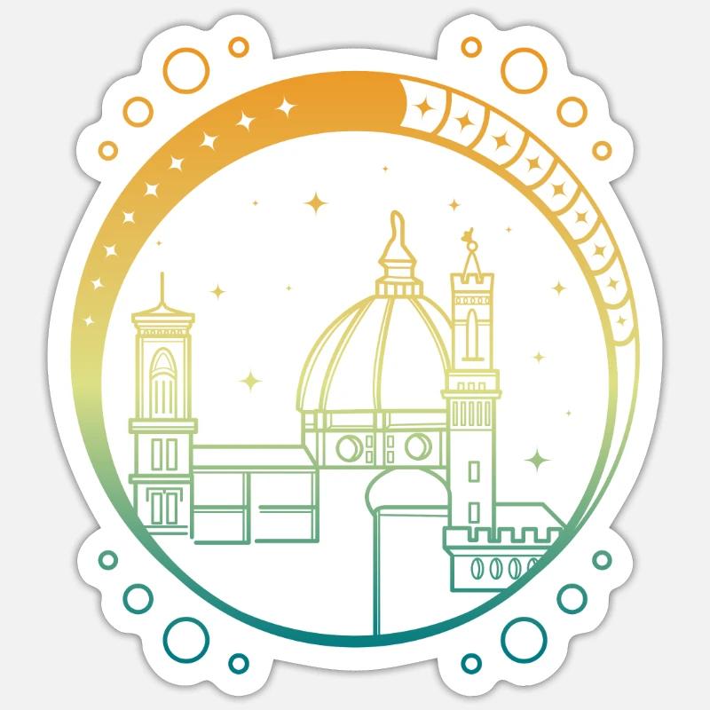 Florence - Sticker taille S (10 x 10 cm) - blanc mat