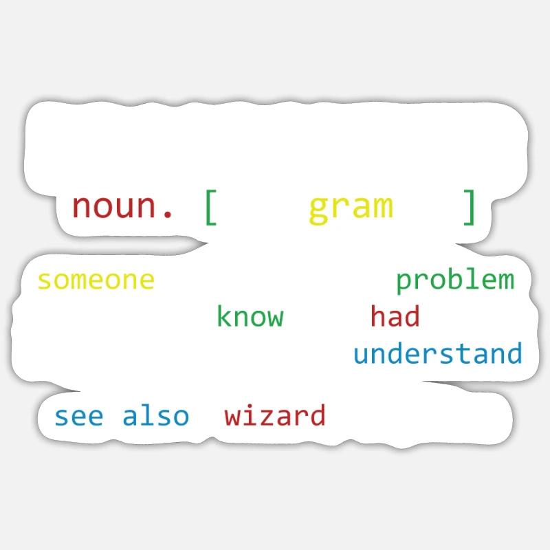 Programmer Definition Coder Programming Coding - Sticker size S (10 x 10 cm) - white matte