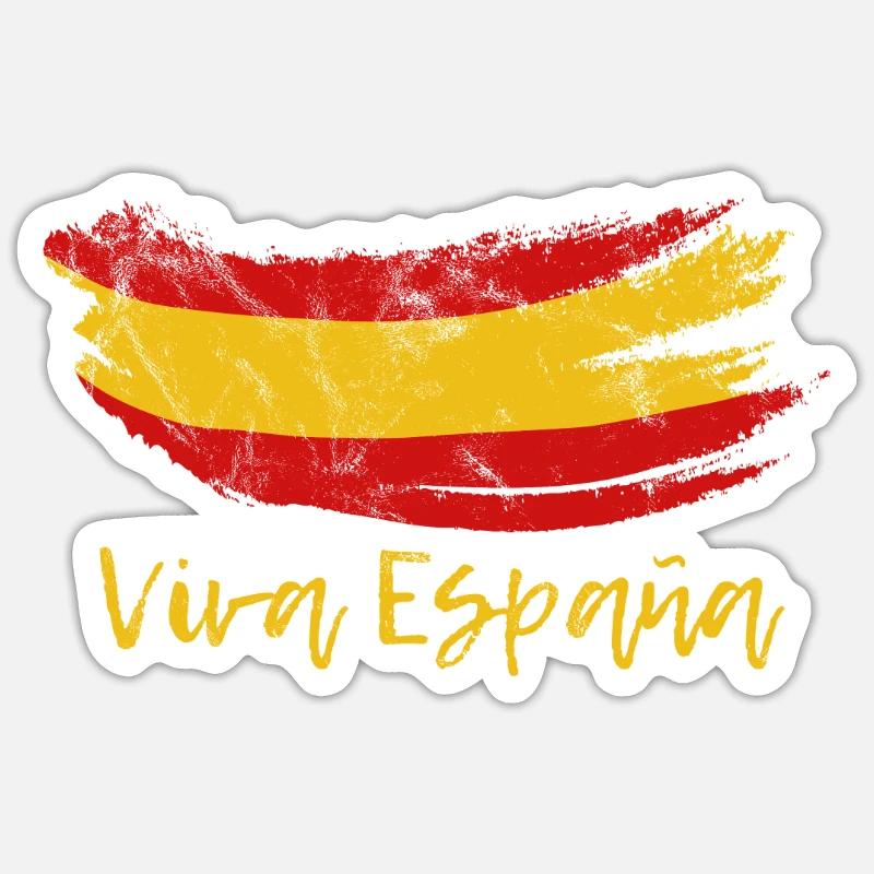 Viva España, Spanien, Geschenk - Sticker Größe S (10 x 10 cm) - Mattweiß