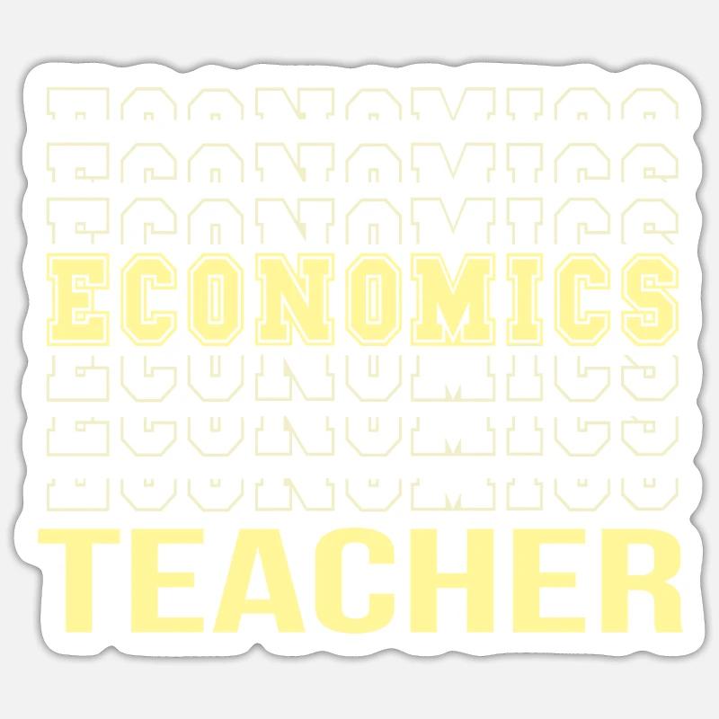 Ökonom Wirtschaft Wirtschaftslehrer Geschenk - Sticker størrelse S (10 x 10 cm) - mat hvid