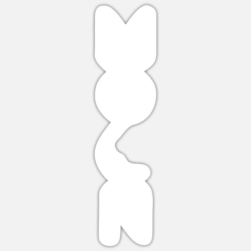 Lune Lune - Sticker taille S (10 x 10 cm) - blanc mat