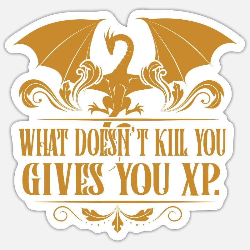 Tabletop RPG Suchti XP Drache Kerker Geschenke Sticker Größe S (10 x 10 cm)