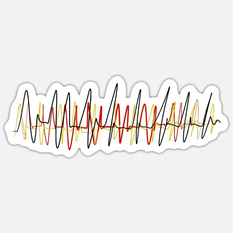 Germany pulse - Sticker size S (10 x 10 cm) - white matte