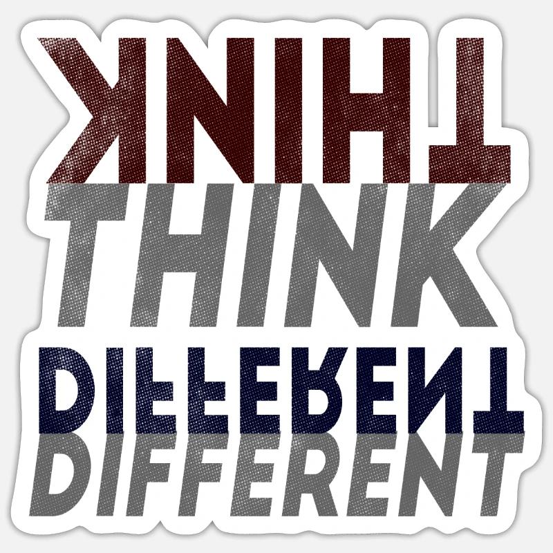 Denke anders Sticker Größe S (10 x 10 cm)