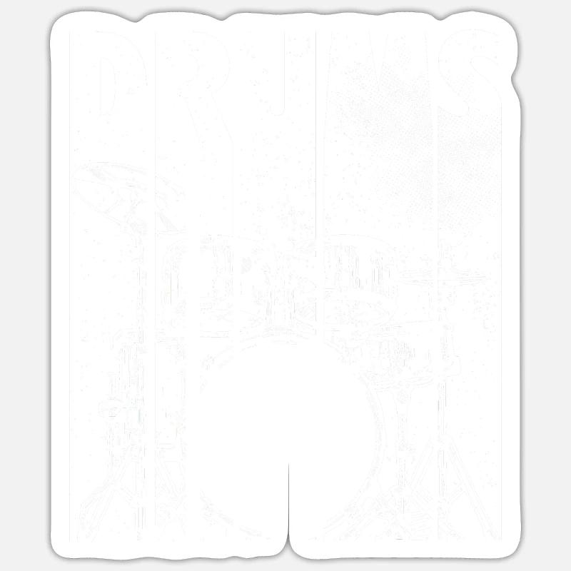Drummer Drums | Drums drummer gift - Sticker size S (10 x 10 cm) - white matte