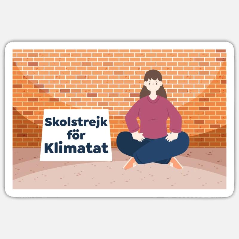 Climate change - Sticker size S (10 x 10 cm) - white matte