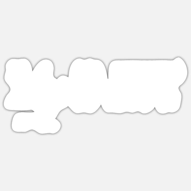 String theory Schrödinger's cat physicist student - Sticker size S (10 x 10 cm) - white matte