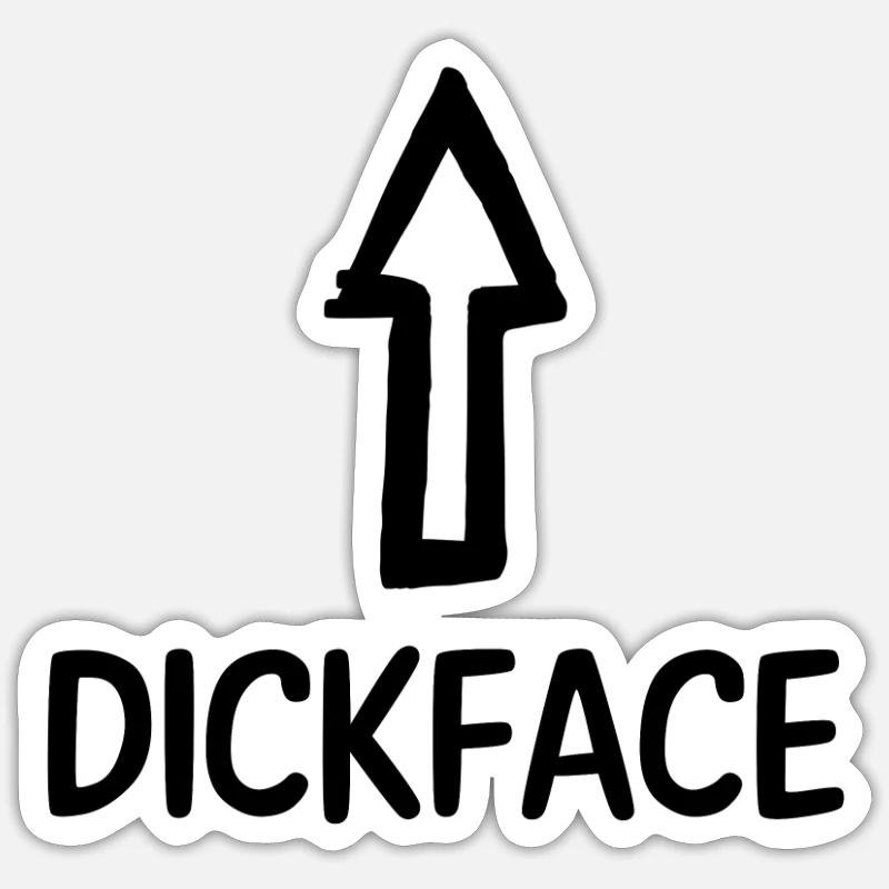 Face de queue - visage de cul - ironie - cadeau Sticker taille S (10 x 10 cm)