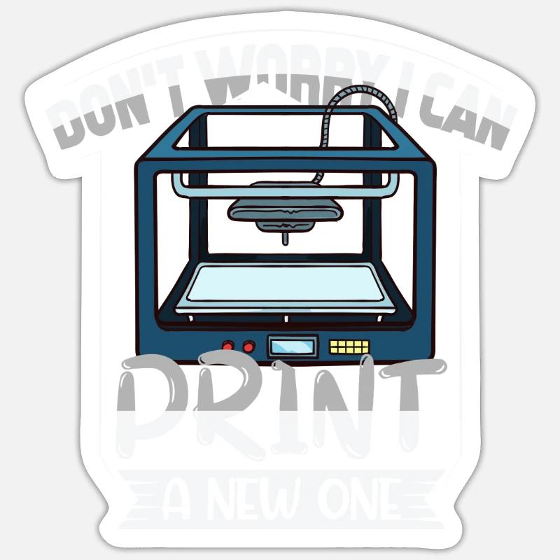 3D printer gift 3D printing machine Sticker size S (10 x 10 cm)
