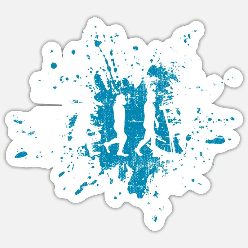 Ski - Sticker Größe S (10 x 10 cm) - Mattweiß