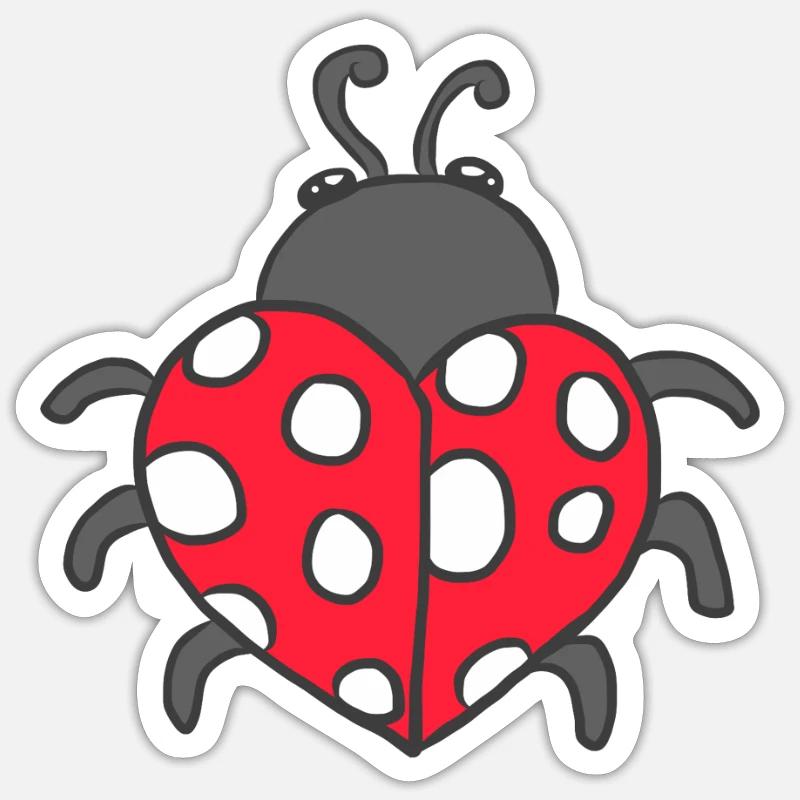 Ladybug Adoniskäfer cockchafer lucky ladybug luck Sticker size S (10 x 10 cm)