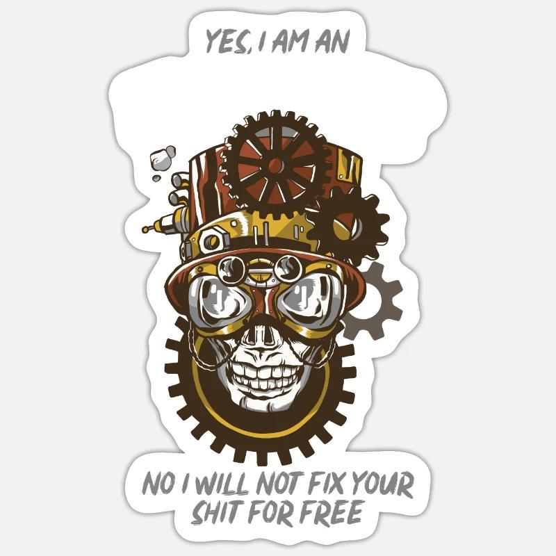 Engineer engineering technician Sticker size S (10 x 10 cm)