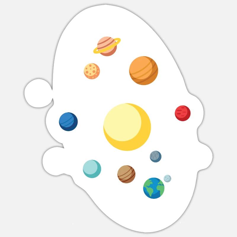Solar System Classic Space Gift Idea Sticker size S (10 x 10 cm)