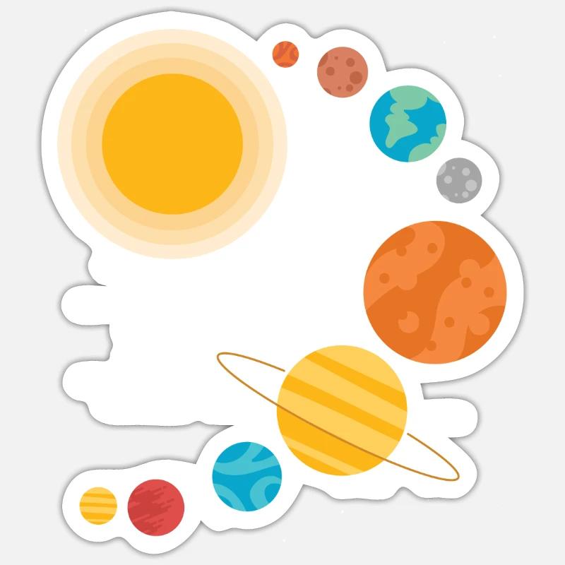 Solar System Classic Space Gift Idea Sticker size S (10 x 10 cm)
