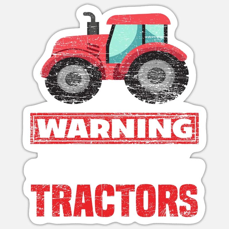 Tracteurs Bauer - Sticker taille S (10 x 10 cm) - blanc mat