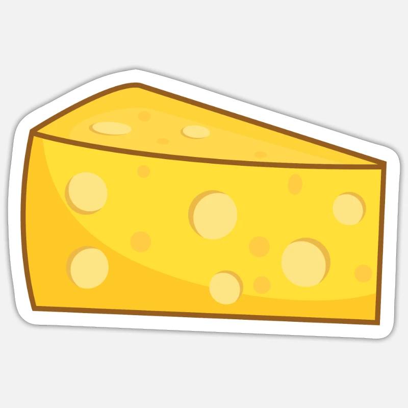 cheese - Sticker size S (10 x 10 cm) - white matte