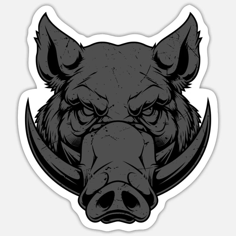 pig - Sticker size S (10 x 10 cm) - white matte