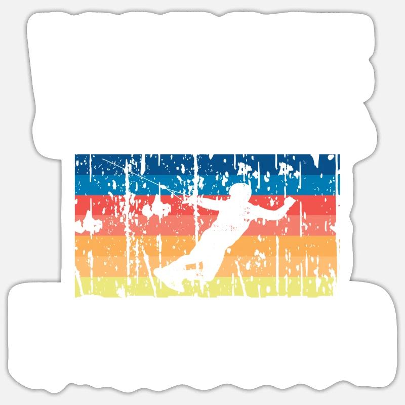 Wakeboard Wakeboard - Sticker taille S (10 x 10 cm) - blanc mat