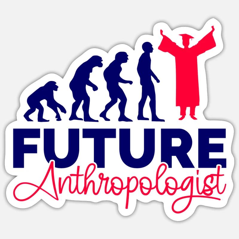 Future Antropologist - Sticker size S (10 x 10 cm) - white matte