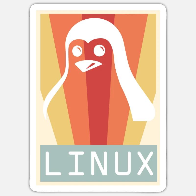 Geek Linux Pinguin PC Nerd IT Experte - Sticker Größe S (10 x 10 cm) - Mattweiß