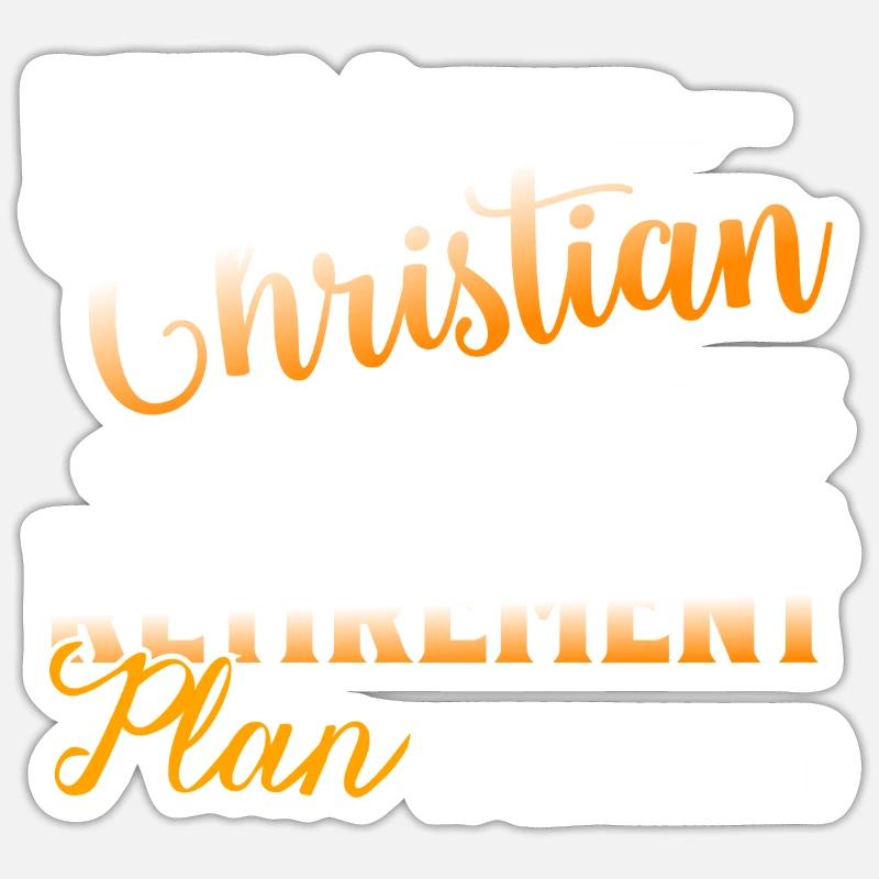 Christlicher religiöser Pensionsplan - Sticker Größe S (10 x 10 cm) - Mattweiß