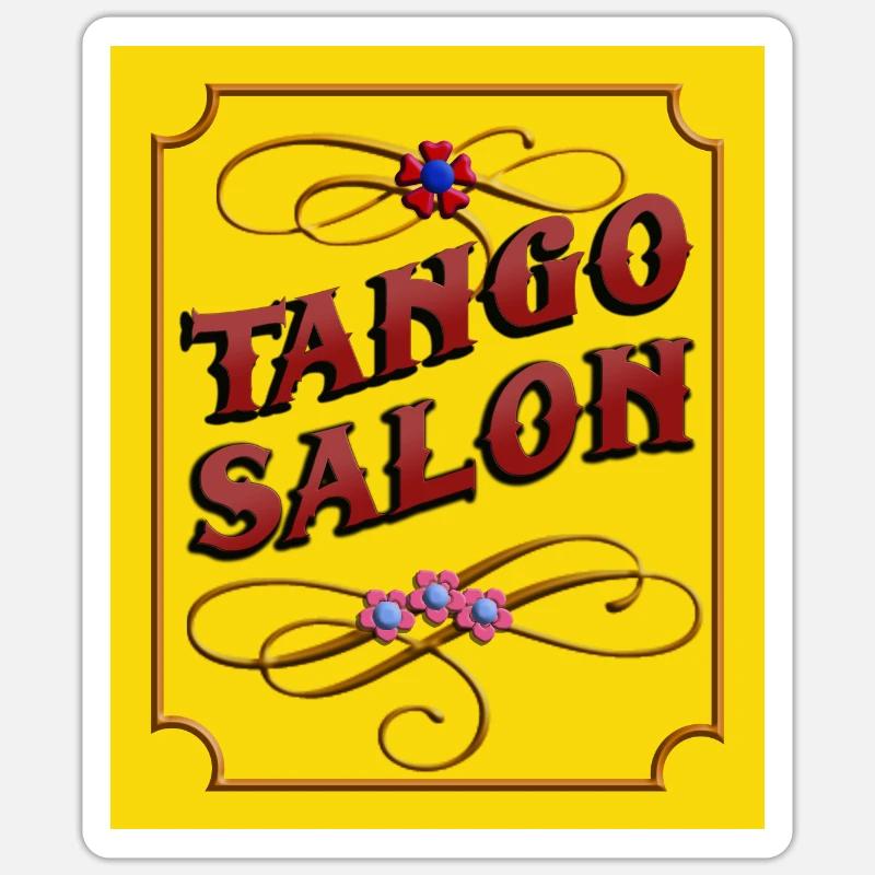 Tango Salon - Sticker size S (10 x 10 cm) - white matte