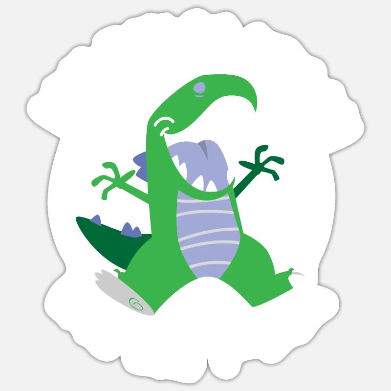 Vegan Wie Ein T-Rex Fleisch Fleischesser Sprüche Sticker Größe S (10 x 10 cm)