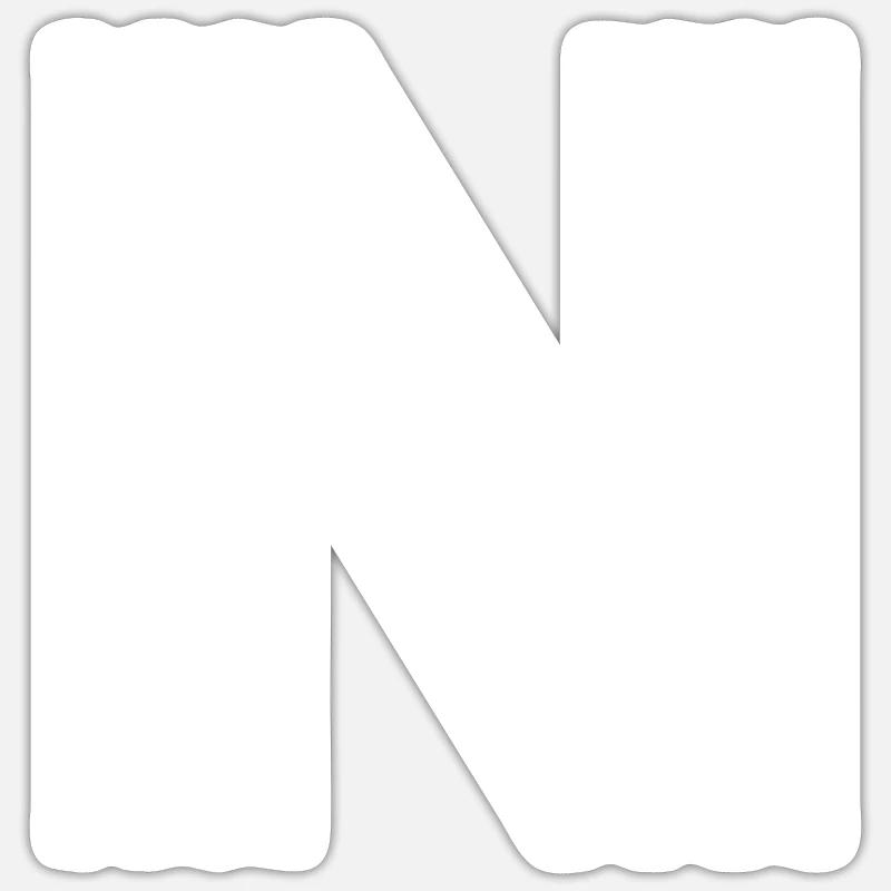 n - Sticker taille S (10 x 10 cm) - blanc mat
