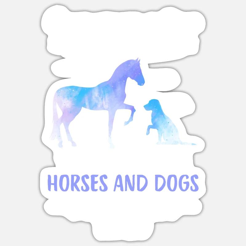 Conception de chien de cheval pour un cavalier et Sticker taille S (10 x 10 cm)