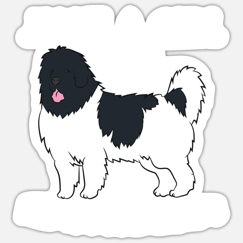 Nur Ein Mädchen das Newfoundlands Hunde Liebt - Sticker Größe S (10 x 10 cm) - Mattweiß