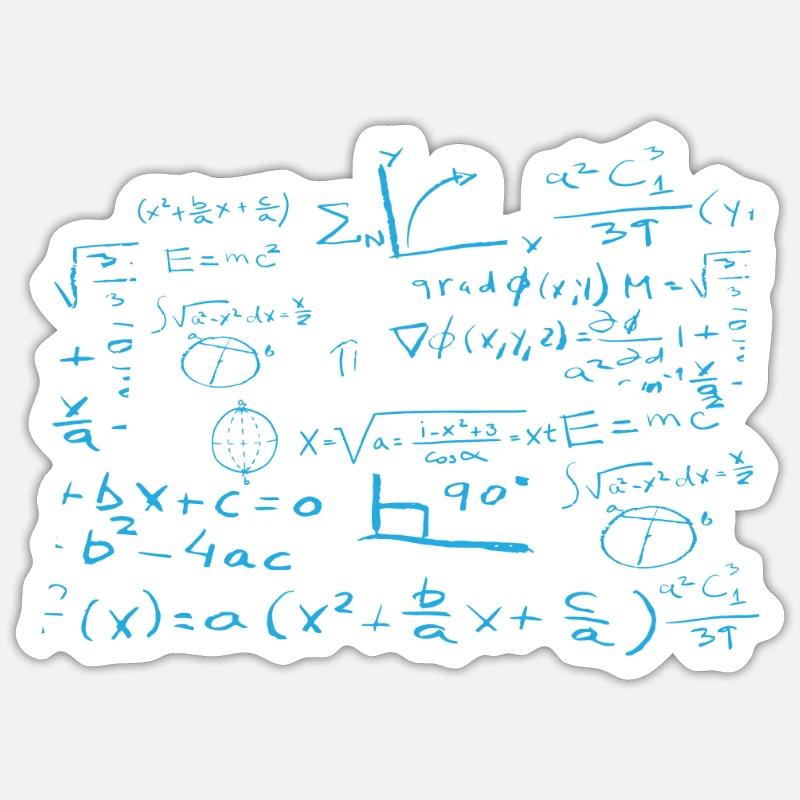 mathématicien Sticker taille S (10 x 10 cm)