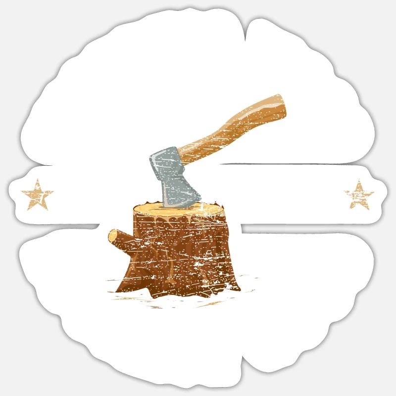 Bois de coupe de menuisier - Sticker taille S (10 x 10 cm) - blanc mat