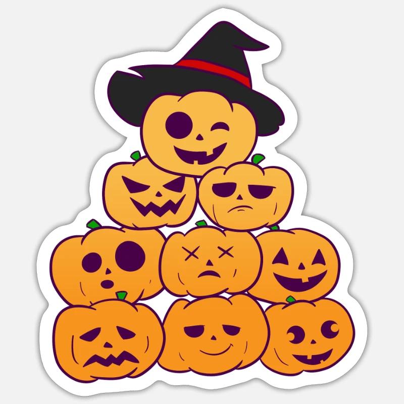 Pumpkins - Sticker size S (10 x 10 cm) - white matte