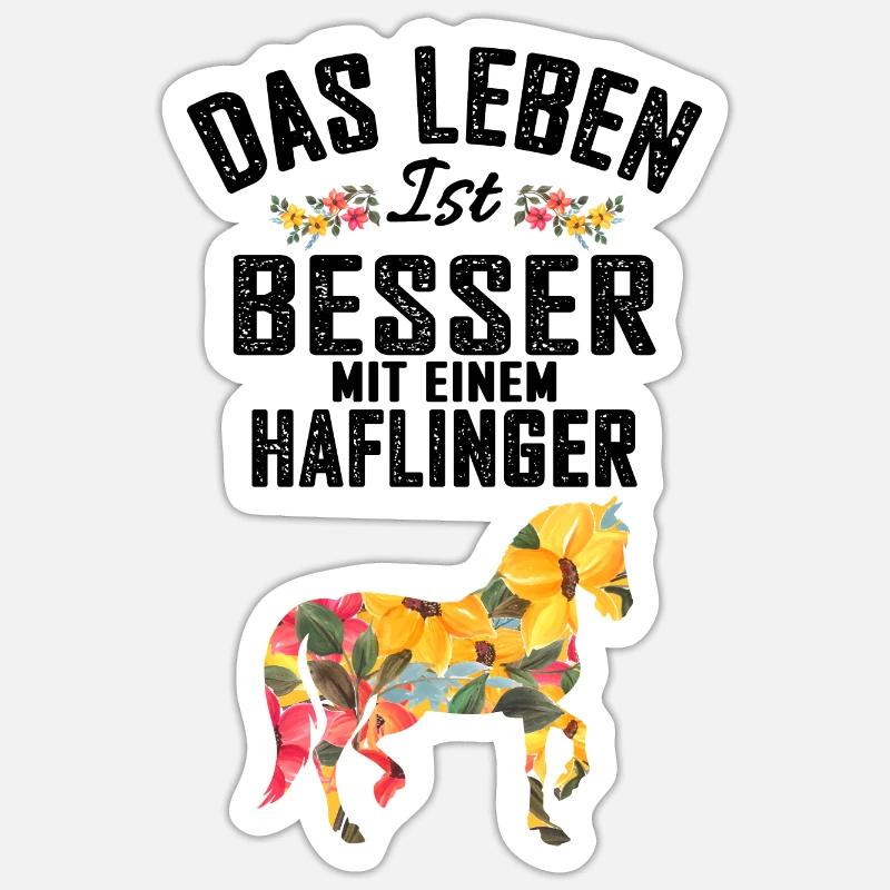 Haflinger Pferd Sticker Größe S (10 x 10 cm)
