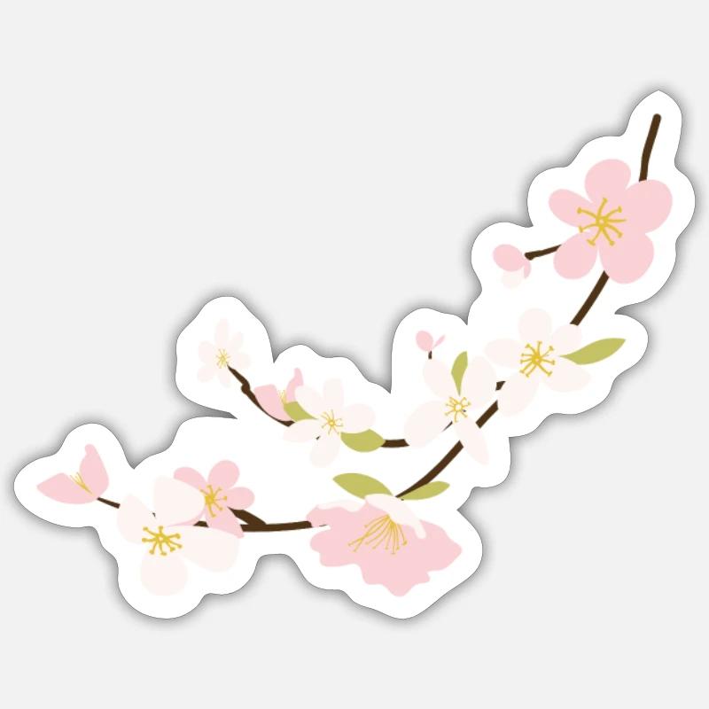 blumen - Sticker Größe S (10 x 10 cm) - Mattweiß
