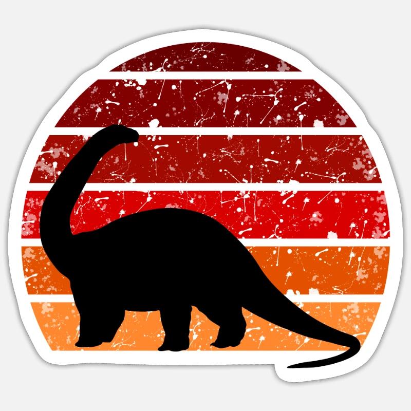 Brachiosaurus dinosaur long-necked dinosaur - Sticker size S (10 x 10 cm) - white matte