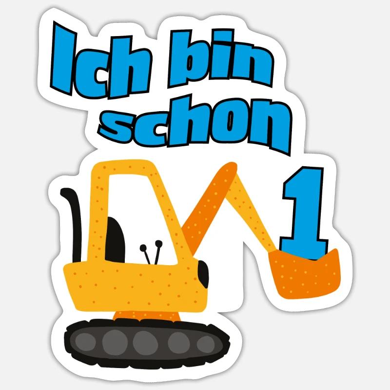 Geschenk 1. Geburtstag Junge Ich bin schon 1 ✅ Sticker Größe S (10 x 10 cm)