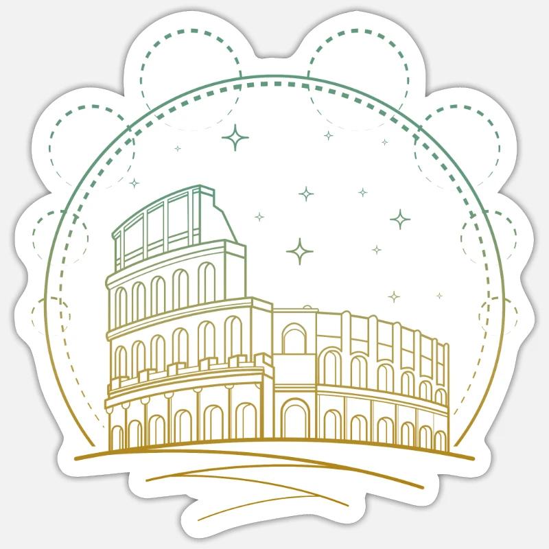 Rome - Sticker size S (10 x 10 cm) - white matte