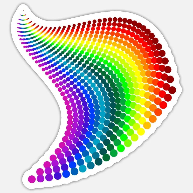 regenbogen - Sticker Größe S (10 x 10 cm) - Mattweiß