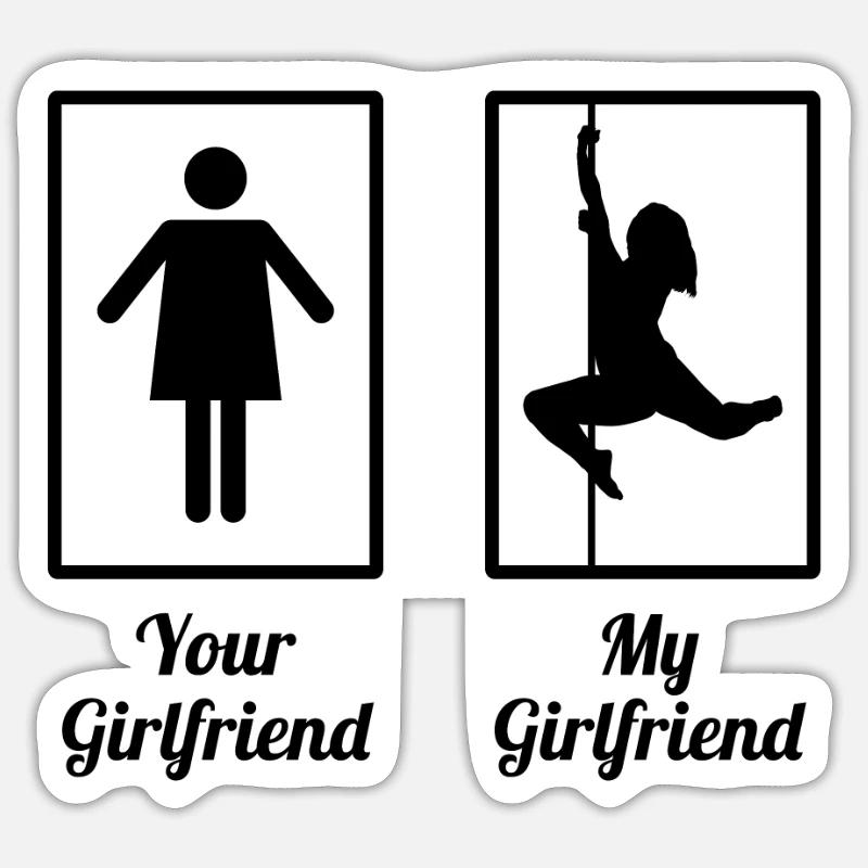 Cadeau drôle de pole dance danseur de pole dance Sticker taille S (10 x 10 cm)
