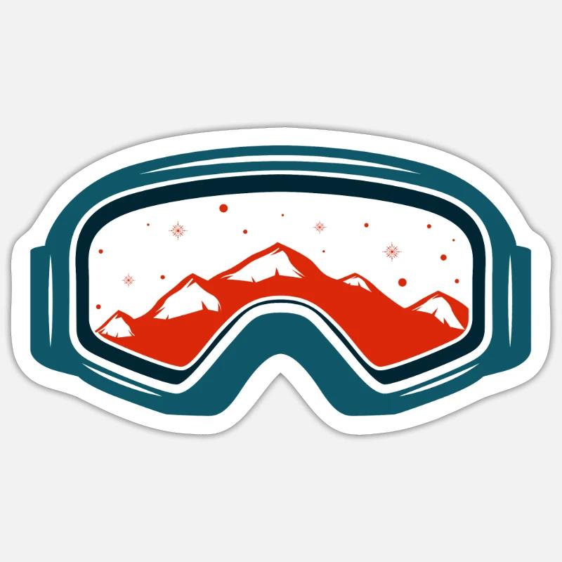 Masque de ski - Sticker taille S (10 x 10 cm) - blanc mat