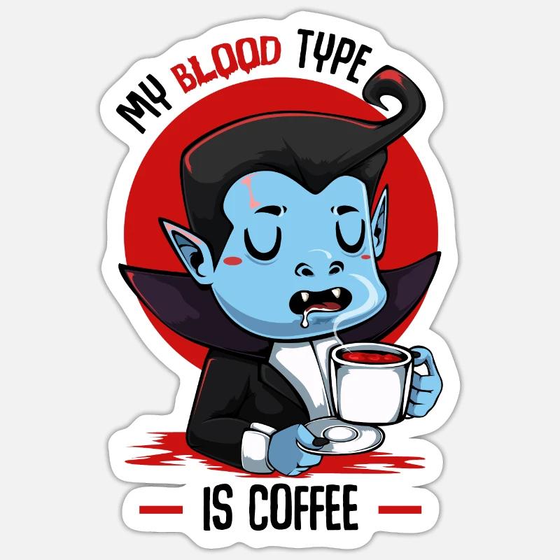 Halloween Vampire - Sticker taille S (10 x 10 cm) - blanc mat